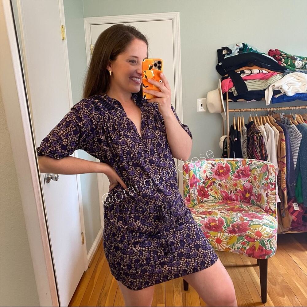 Ulla Johnson Purple Black Cotton Quilted Mini Dress 2 - Picture 16 of 16